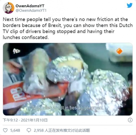 “欢迎英国脱欧”！英国司机遭遇荷兰海关最强嘲讽，午餐都被没收-3.jpg